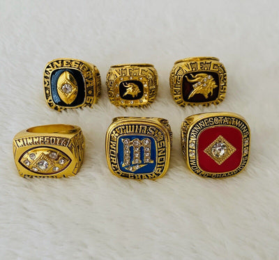 Minnesota Sports Ultimate Collection Championship Ring SET,  SHIP - EB Sports Champion's Cache