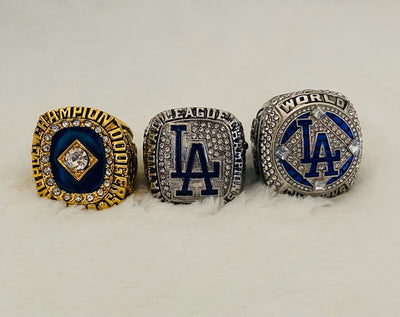 LA Dodgers Championship Ring Set,  SHIP. 1988/2017/20 - EB Sports Champion's Cache