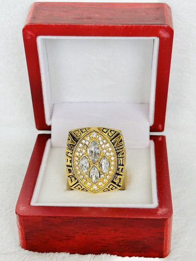 1989 San Francisco 49ers JOE MONTANA Ring W Box Championship, USA SHIP - EB Sports Champion's Cache