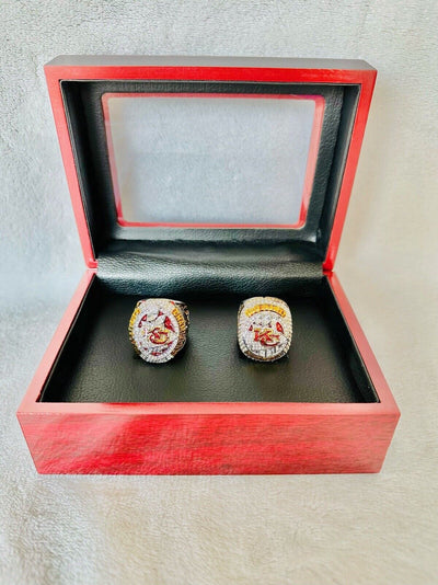 2 PCS Kansas City Chiefs Super Bowl Ring Set W Box, Mahomes, US SHIP 2019/23 - EB Sports Champion's Cache