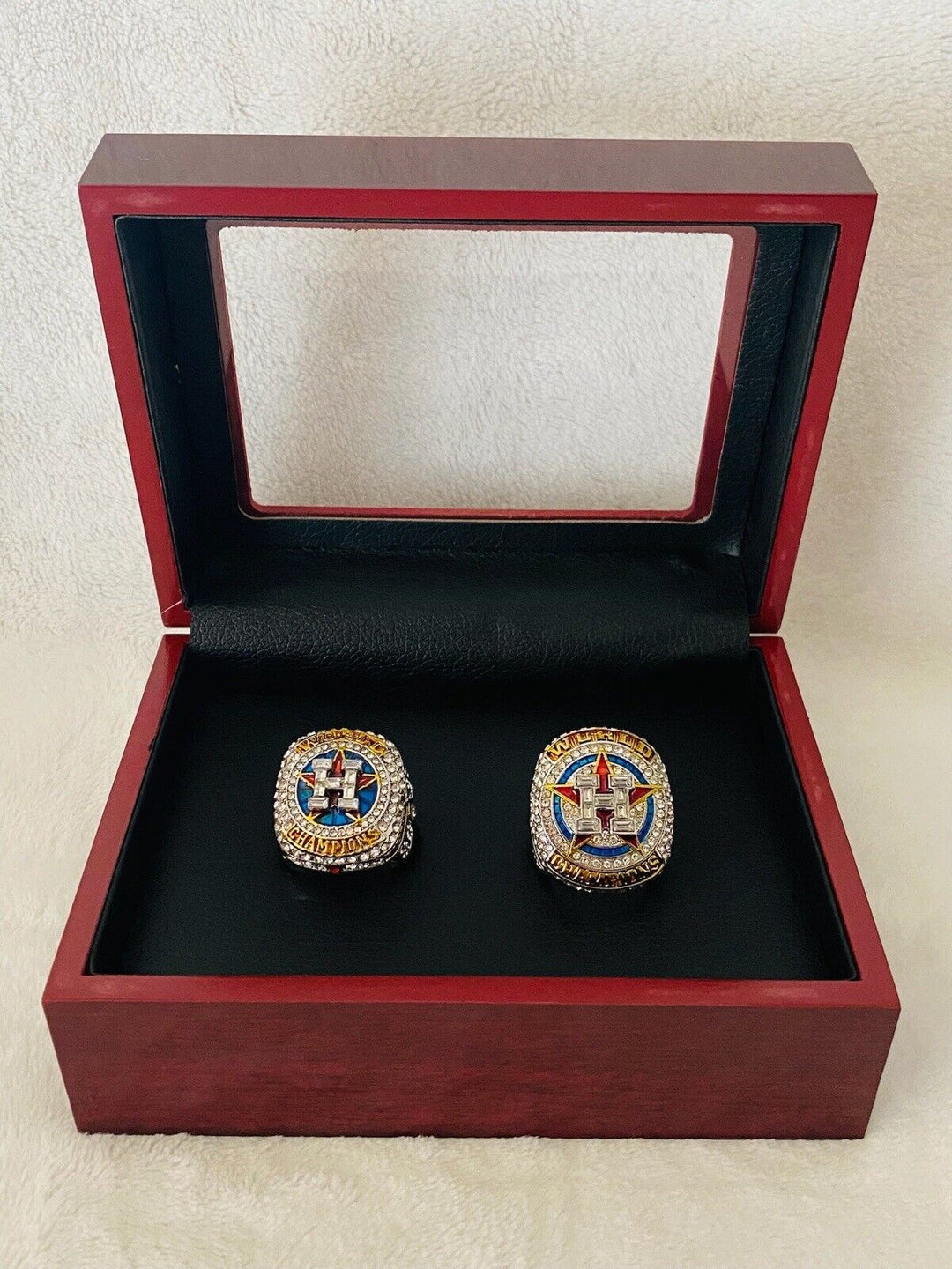 HOUSTON ASTROS World Series CHAMPIONSHIP Ring W Box Set,  SHIP 2017/2022 - EB Sports Champion's Cache