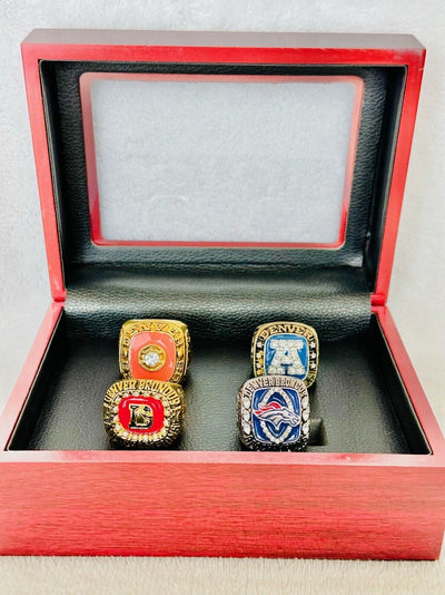 4 PCS Denver Broncos AFC Championship Ring Set W Case,  SHIP - EB Sports Champion's Cache