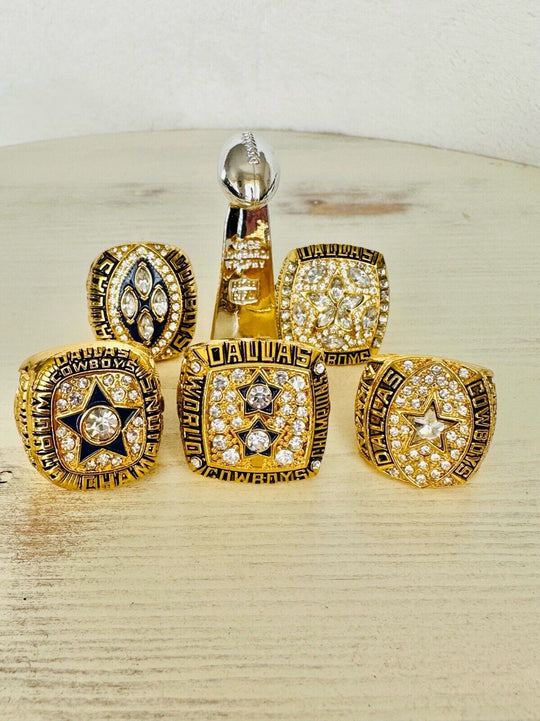 5 PCS Dallas Cowboys Championship Complete Ring, US SHIP - EB Sports Champion's Cache