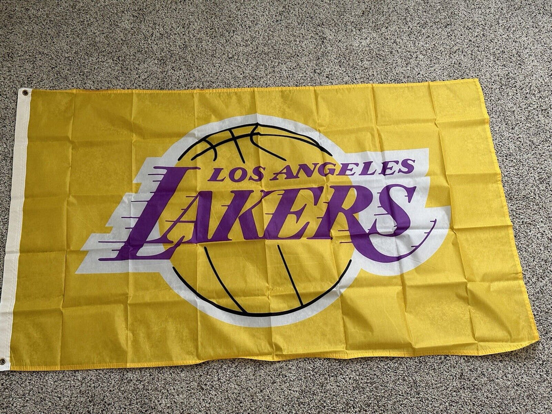 LA Lakers FLAG 3X5 Los Angeles 3 x 5 Banner American Basketball Fast USA Shipper - EB Sports Champion's Cache