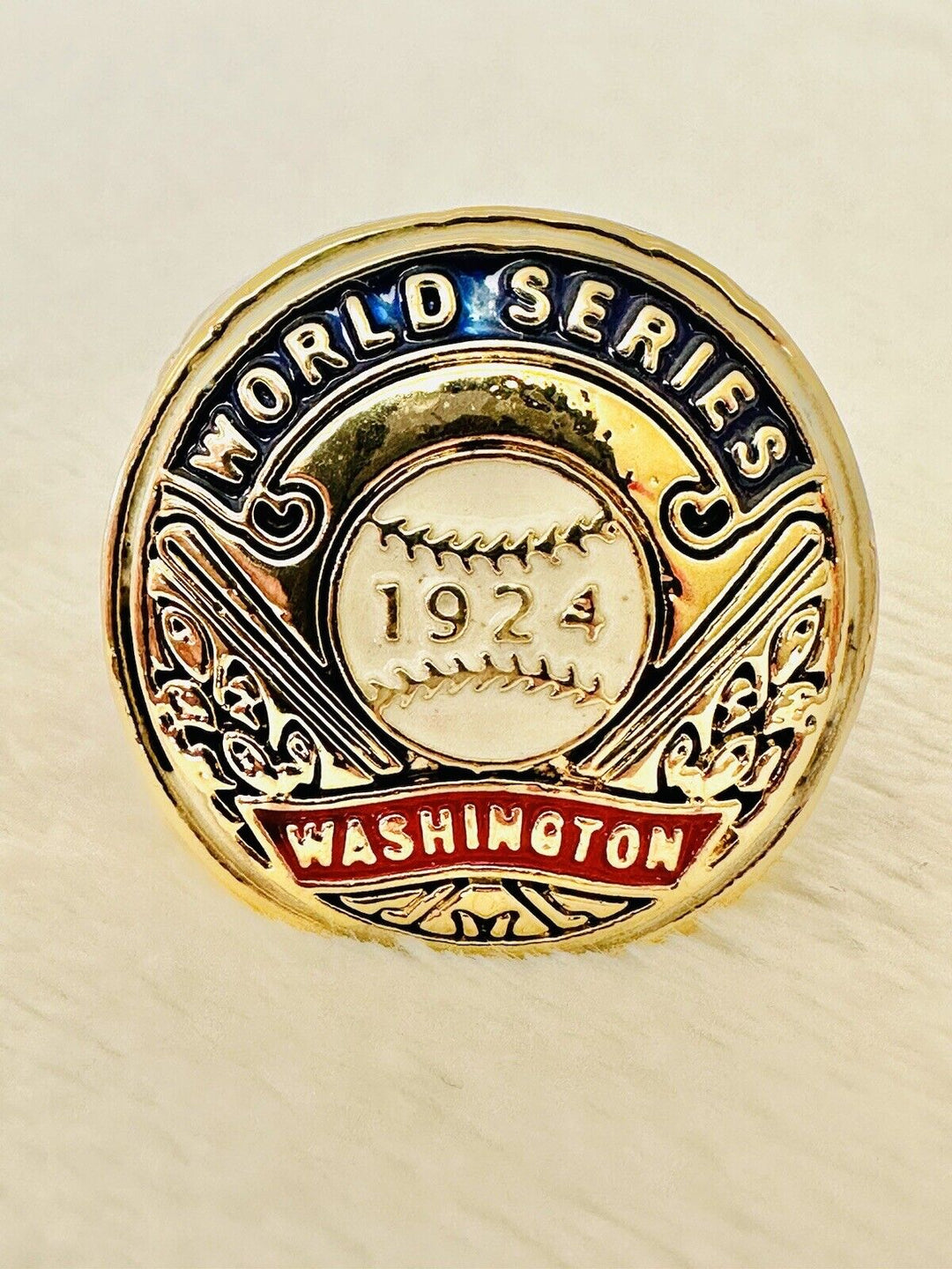 1924 Washington Nationals World Series Championship Ring,  SHIP - EB Sports Champion's Cache