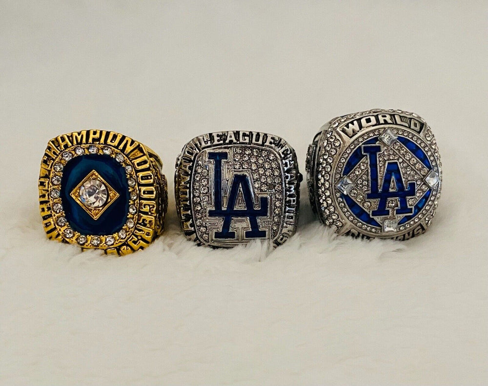 LA Dodgers Championship Ring Set W Box,  SHIP. 1988/2017/20 - EB Sports Champion's Cache