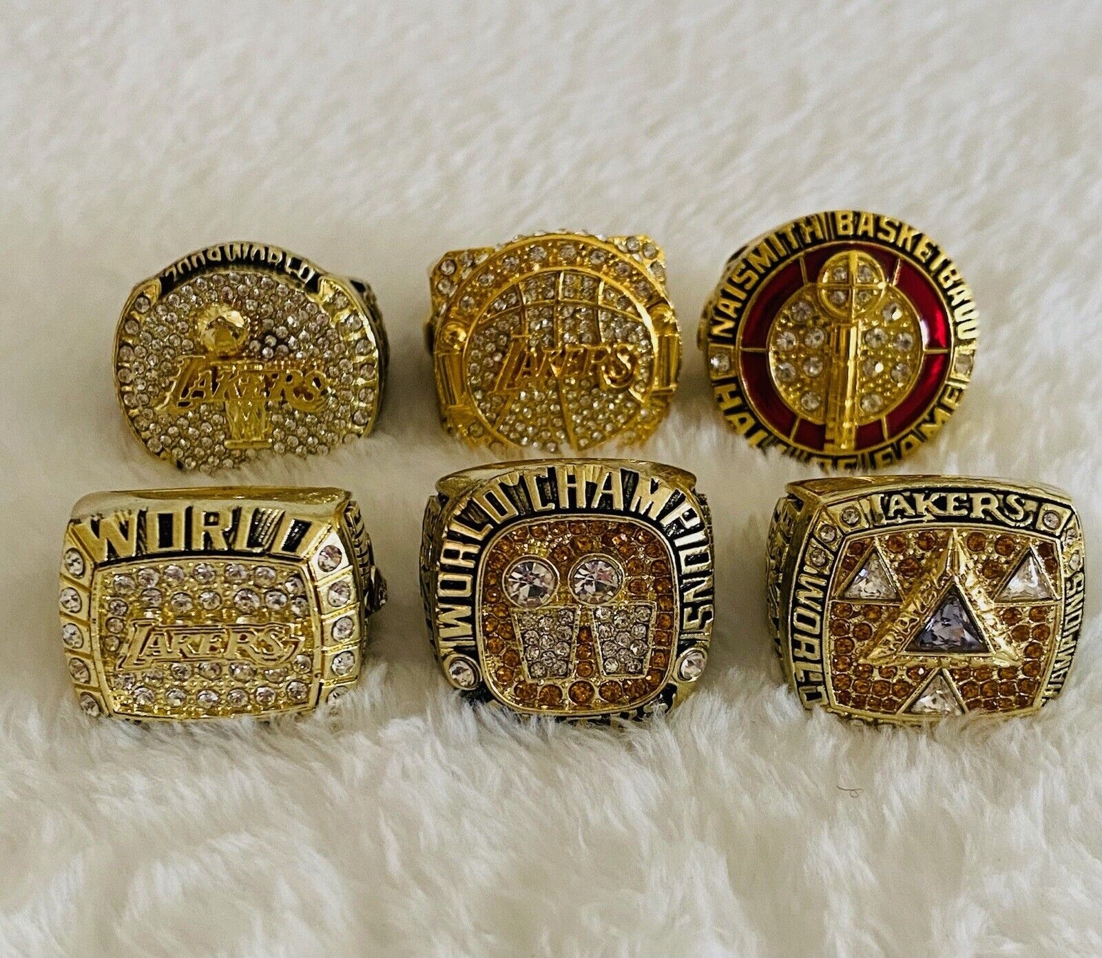 6 Pcs Los Angeles Lakers Kobe Bryant Ultimate Ring Collection Set,  SHIP - EB Sports Champion's Cache