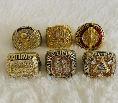 6 Pcs Los Angeles Lakers Kobe Bryant Ultimate Ring Collection Set,  SHIP - EB Sports Champion's Cache