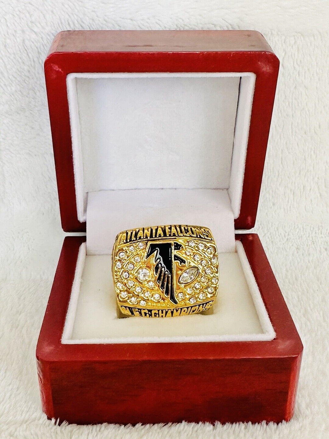 1998 Atlanta Falcons NFC Championship Ring Replica, US SHIP - EB Sports Champion's Cache