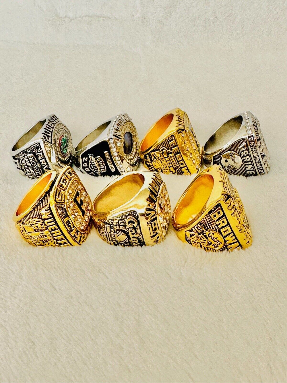 7 PCS Florida Gators Championship Ultimate Ring W Box, US SHIP, 1995-2019 - EB Sports Champion's Cache