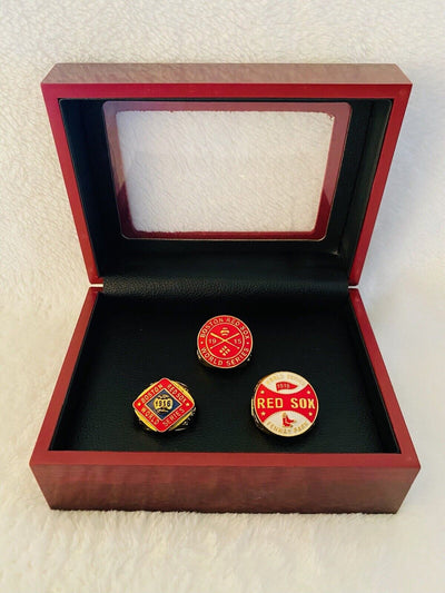 3 PCS Red Sox World Series Babe Ruth Championship Ring Set W Box,  SHIP - EB Sports Champion's Cache