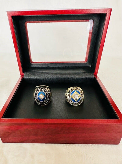 2 PCS LA Dodgers Championship Ring Set W Box,  SHIP. 1955 And 1959 - EB Sports Champion's Cache