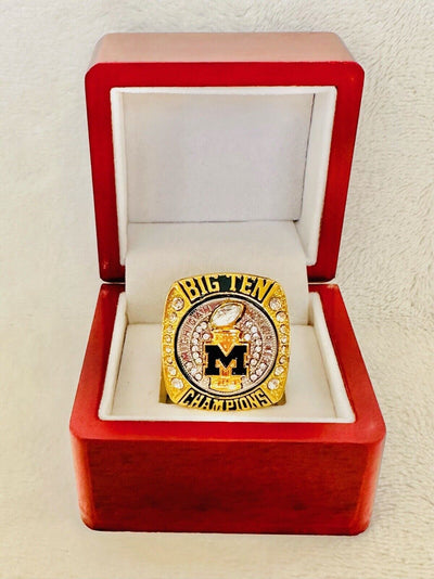 2021 Michigan Wolverines Replica Big Ten Championship Ring W Box, US SHIP - EB Sports Champion's Cache