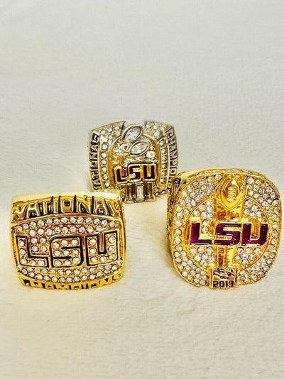 3 PCS LSU Tigers National Championship Ring, US SHIP 2003/07/19 - EB Sports Champion's Cache