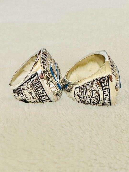 2 PCS Carolina Panthers NFC Championship Ring Set, US SHIP 2003/15 - EB Sports Champion's Cache