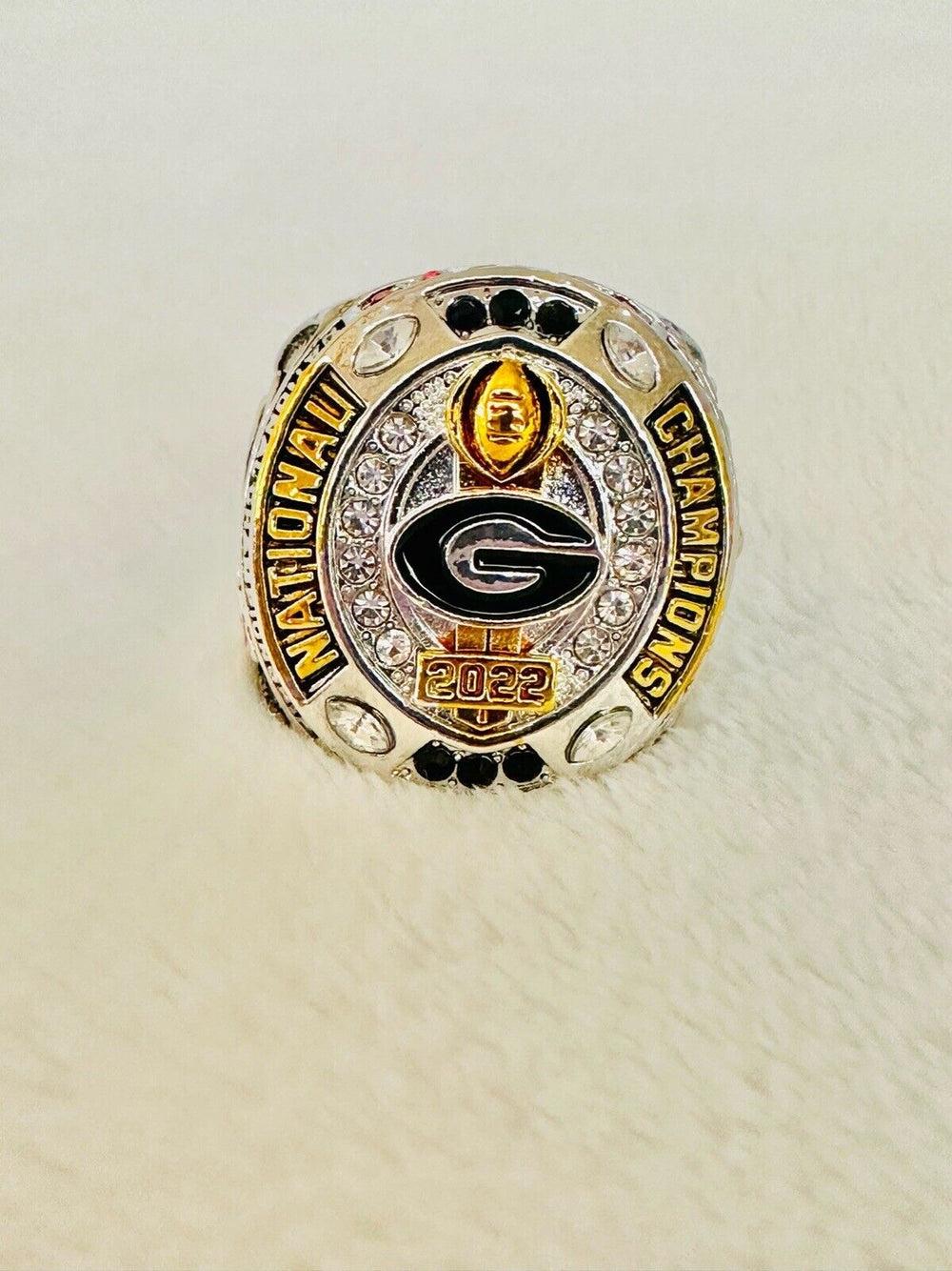 2022 Georgia Bulldogs National Championship Ring W Box, 24K, US SHIP - EB Sports Champion's Cache