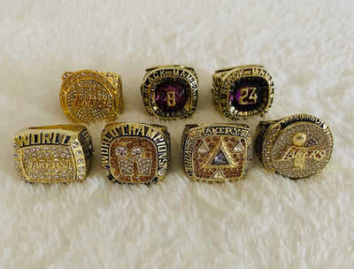 7 Pcs Los Angeles Lakers Kobe Bryant Ultimate Ring Collection Set, USA SHIP - EB Sports Champion's Cache