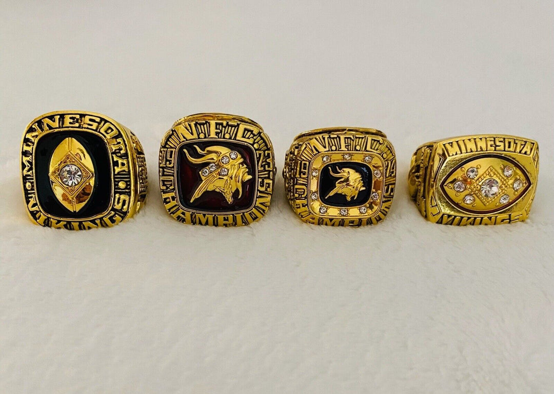 4 PCS Minnesota Vikings NFC Championship Complete Ring SET US SHIP - EB Sports Champion's Cache