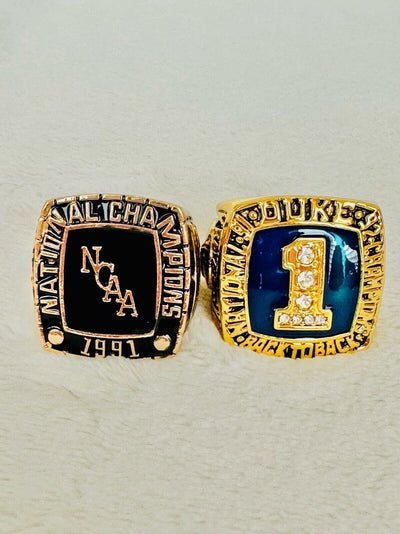2 PCS Duke Blue Devils National Champions Ring, US SHIP, 1991/1992 - EB Sports Champion's Cache