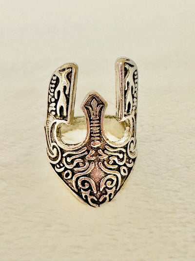 Mens Fashion Ring Viking Decorated Hollow Mask Titanium Stainless Steel, US SHIP - EB Sports Champion's Cache