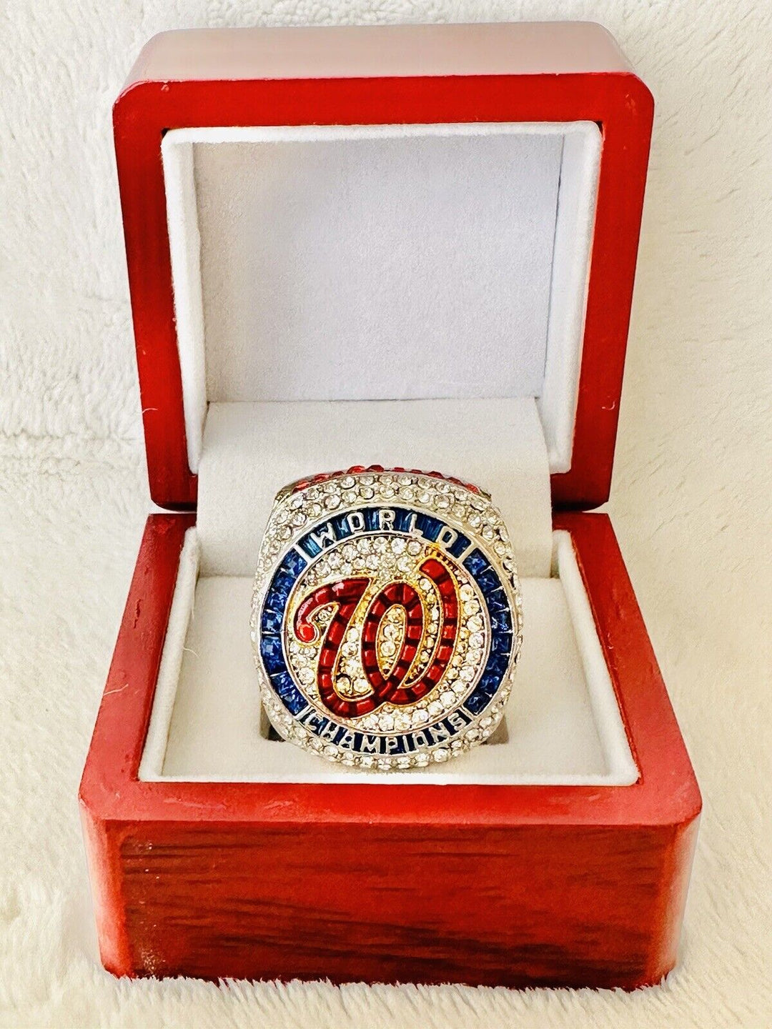 2019 Washington Nationals World Series Championship Ring W Box,  SHIP - EB Sports Champion's Cache