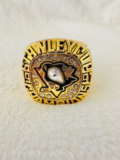 1991 Pittsburgh Penguins  Stanley Cup 18k GP Championship Ring,  SHIP - EB Sports Champion's Cache