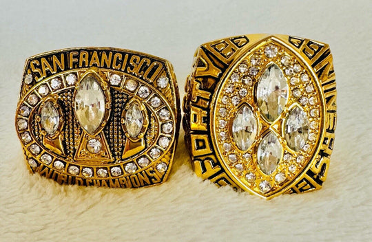 2 PCS San Francisco 49ers Back To Back Championship RING SET, USA SHIP 1988/89 - EB Sports Champion's Cache