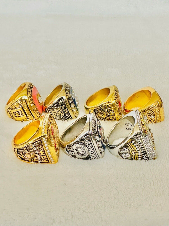 7 PCS Denver Broncos Championship Ring Complete Set W Box,  SHIP - EB Sports Champion's Cache