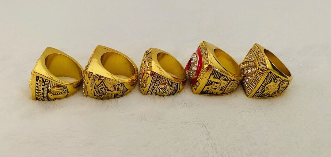 5 PCS Washington Redskins Championship Ring Complete SET W Box,  SHIP - EB Sports Champion's Cache