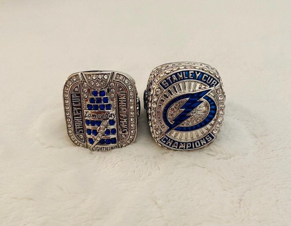 2 PCS Tampa Bay Lightning Stanley Cup Championship Ring SET W Box,  SHIP - EB Sports Champion's Cache