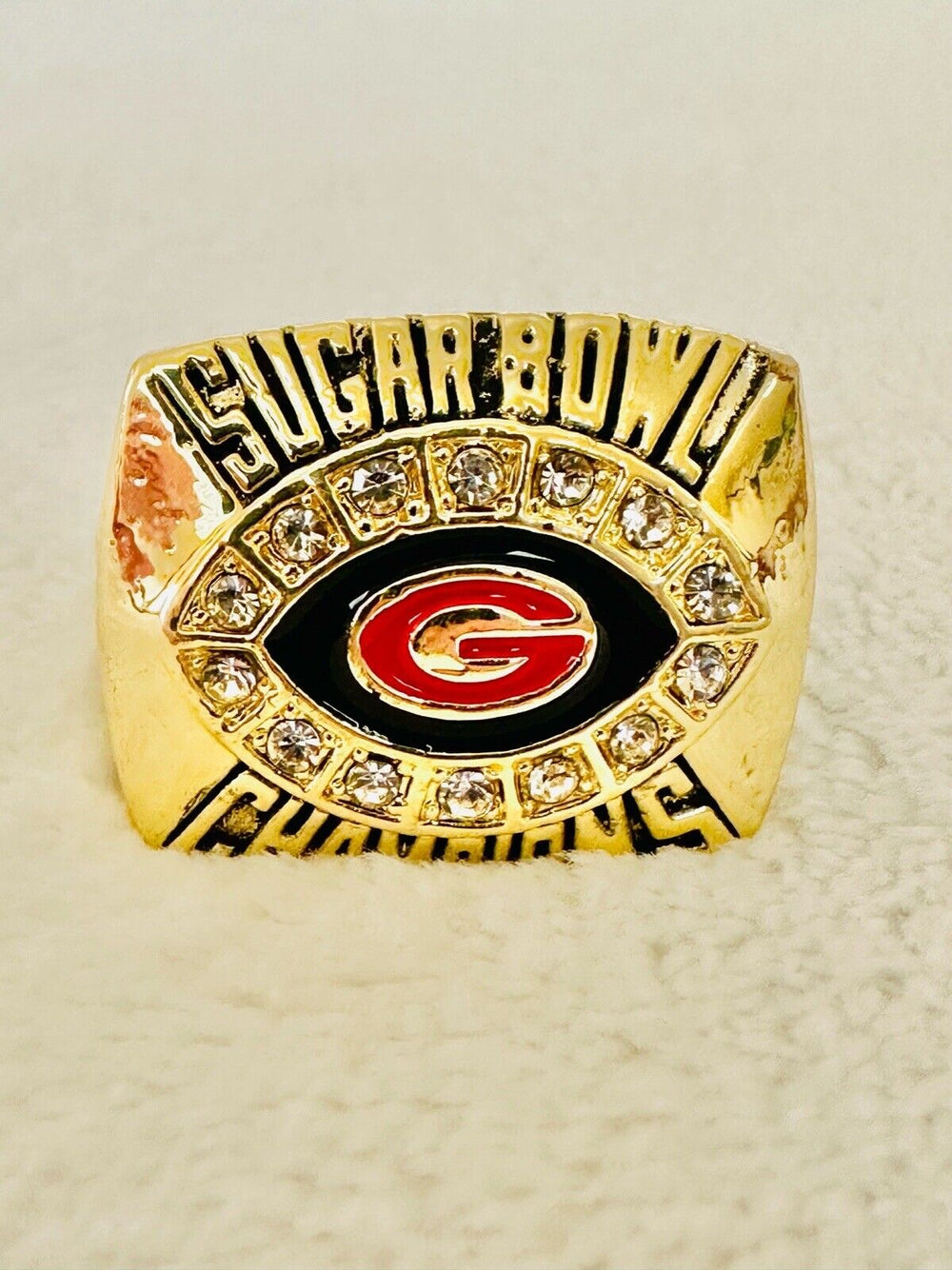 2008 Georgia Bulldogs Sugar Bowl Championship Ring W Box, US SHIP - EB Sports Champion's Cache