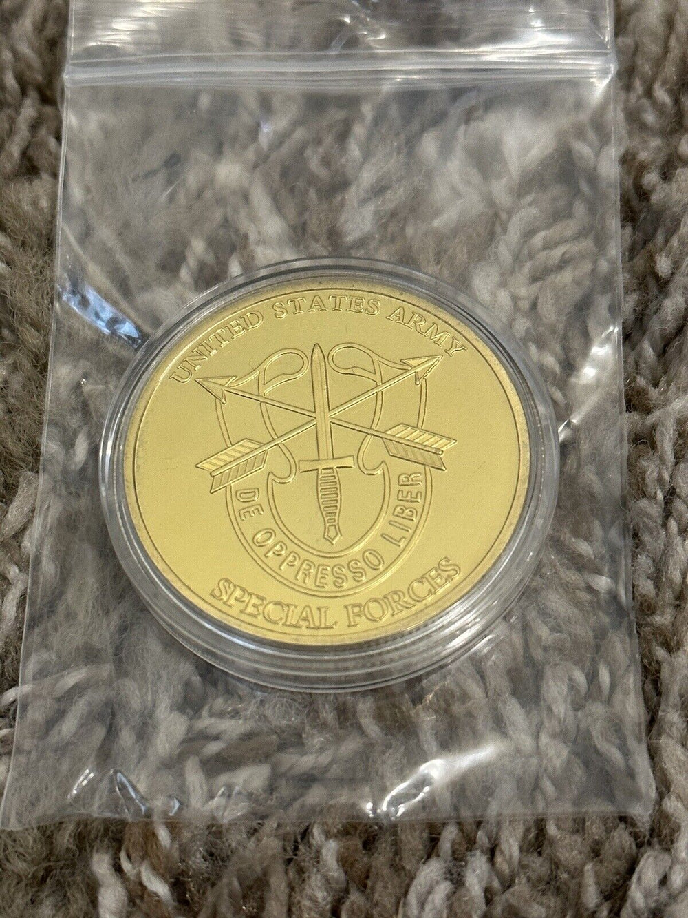 United States Army Special Forces SF Operation Green Beret 1oz Gold Coin US SHIP - EB Sports Champion's Cache