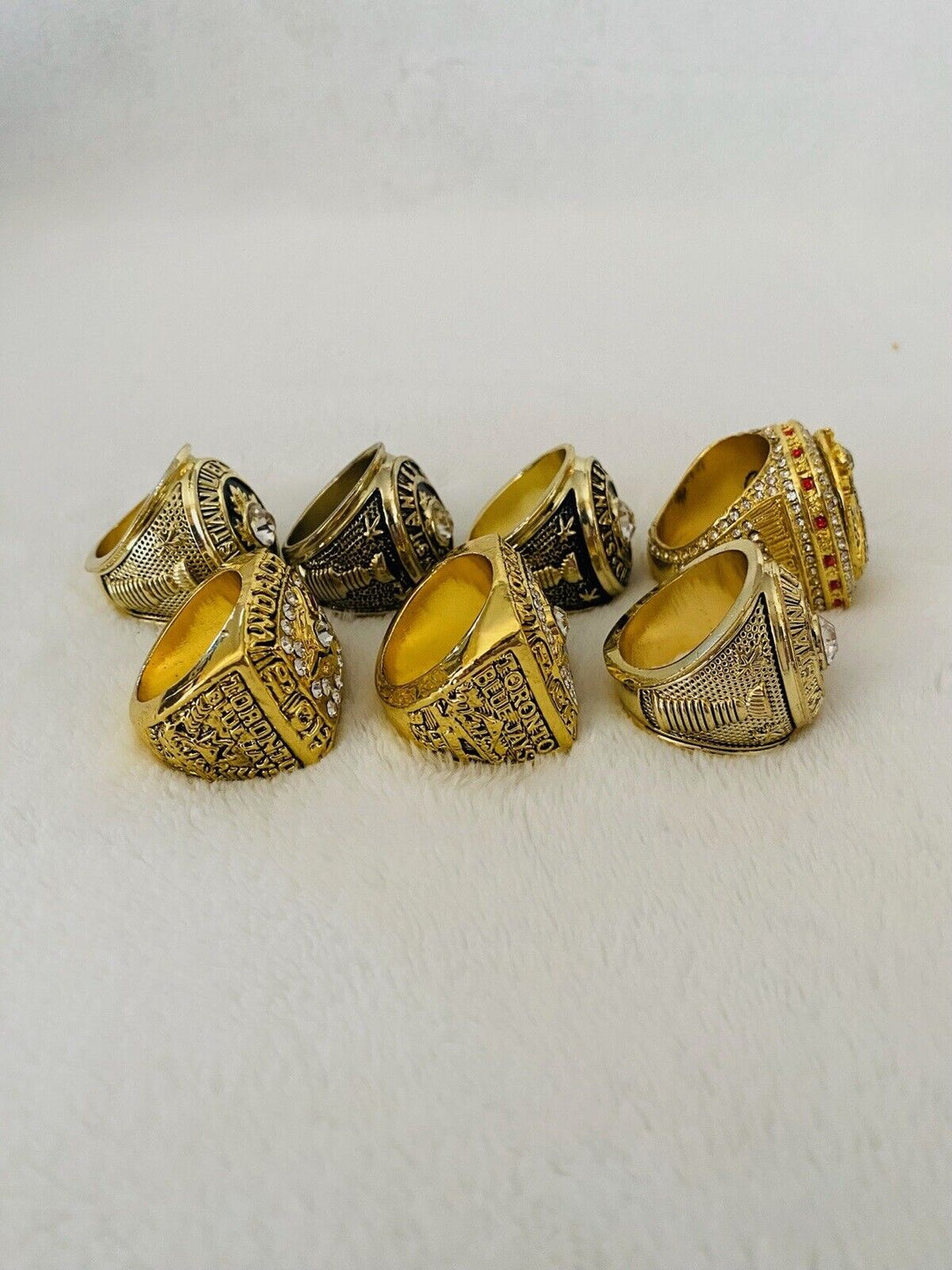 7 PCS Toronto Ultimate Championship Ring Set W Box,  SHIP NBA NHL MLB - EB Sports Champion's Cache