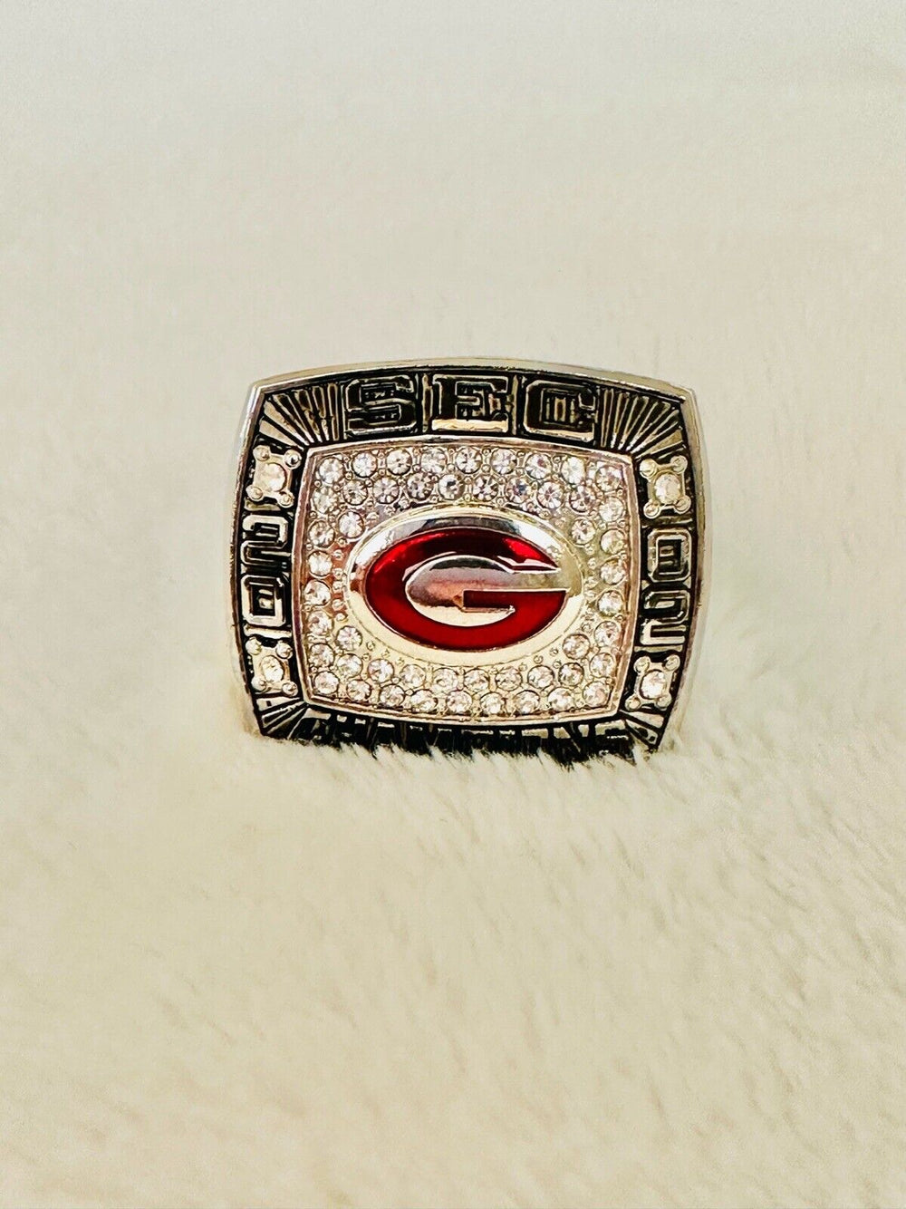 2002 Georgia Bulldogs SEC Championship Ring W Box, US SHIP - EB Sports Champion's Cache