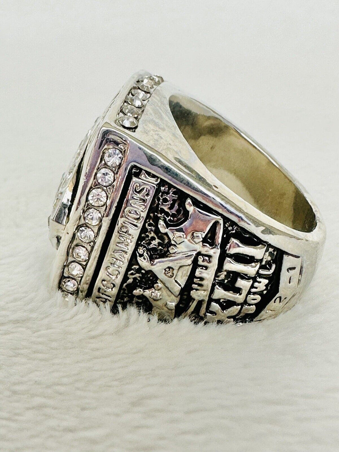 2007 New England Patriots Championship Ring Silver Plated, Brady, US SHIP - EB Sports Champion's Cache