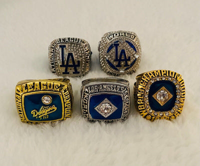 5 LA Dodgers Championship Ring Set,  SHIP - EB Sports Champion's Cache