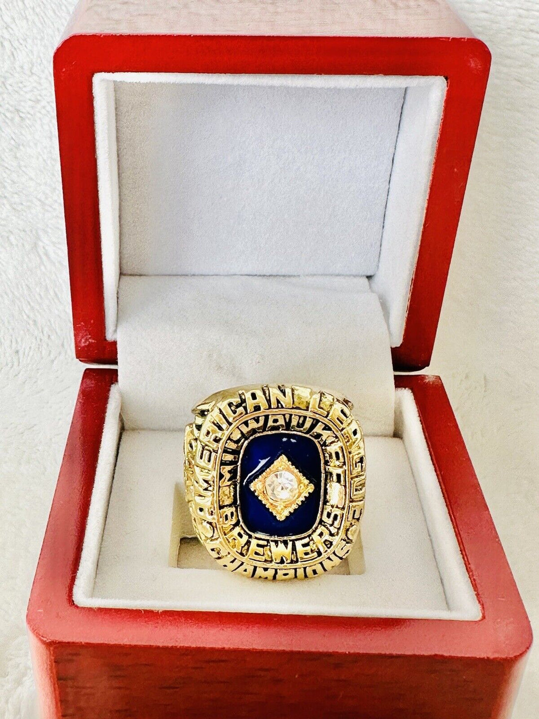 1982 Milwaukee Brewers AL Championship Replica Ring W Box,  SHIP - EB Sports Champion's Cache