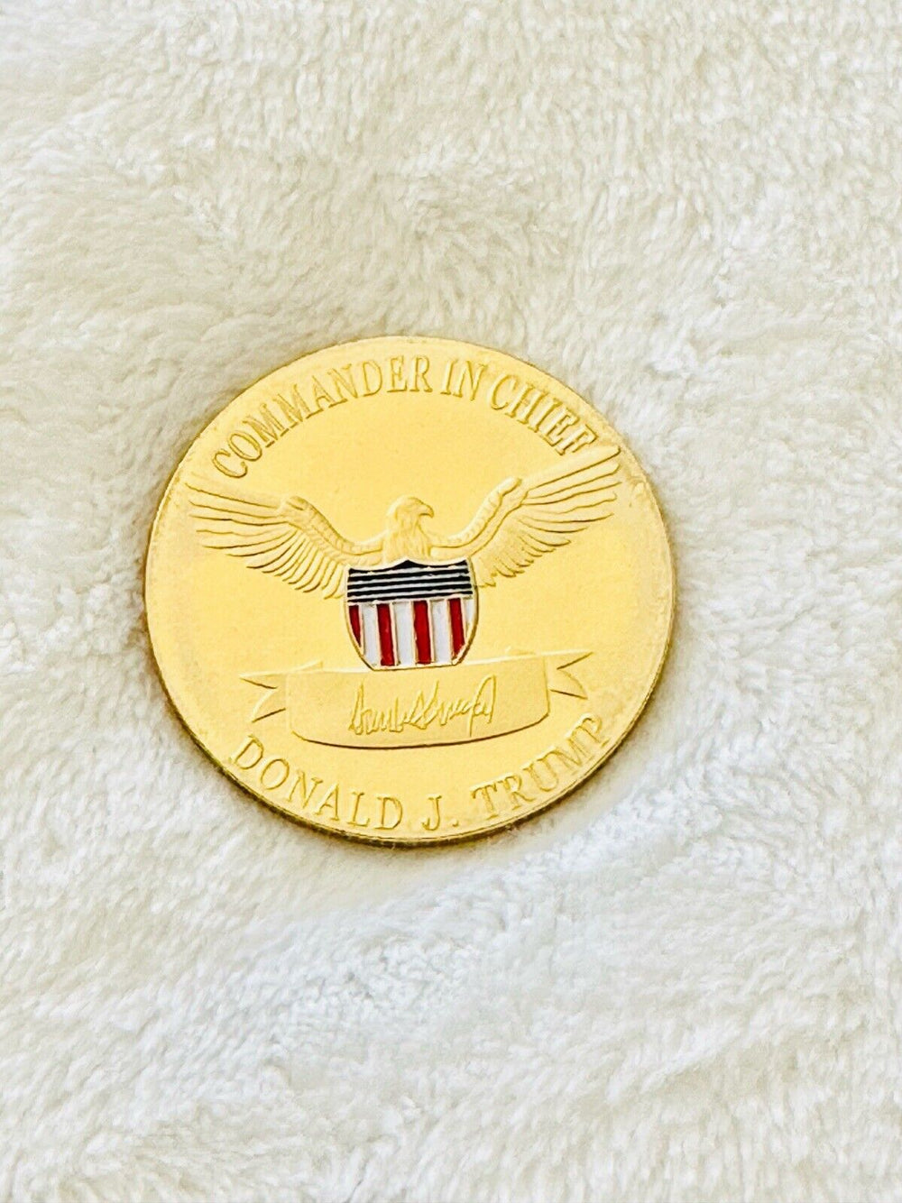 2024 President Donald Trump Golden Plate Commemorative Coin Take America Back - EB Sports Champion's Cache