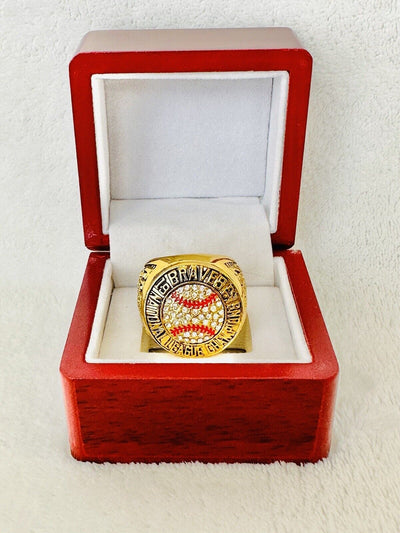 1992 Atlanta Braves MLB National League Champion Ring W Box, Glavine US SHIP - EB Sports Champion's Cache