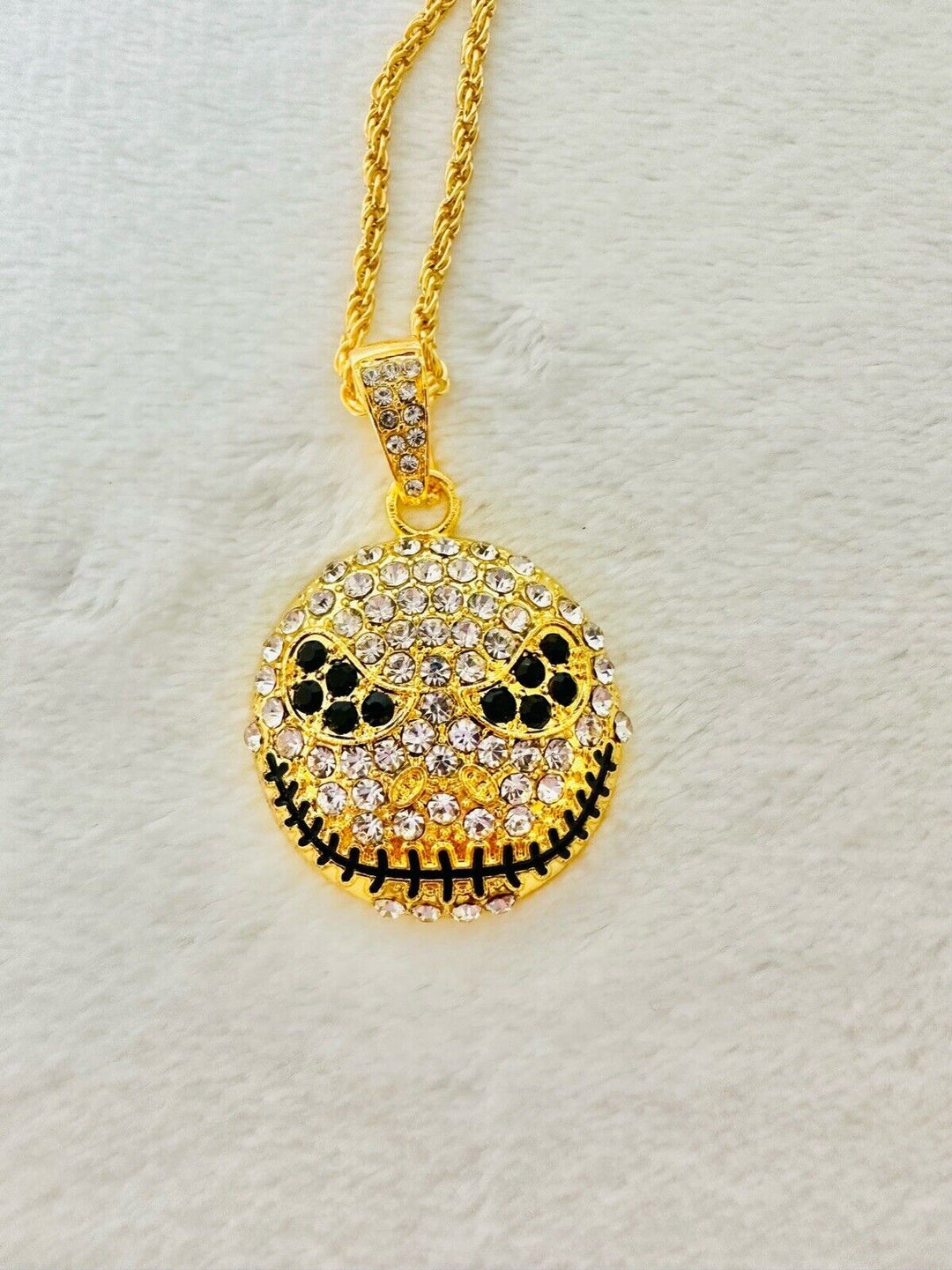 Nightmare Before Christmas Jack Skellington Crystal Pendant Necklace, USA SHIP - EB Sports Champion's Cache