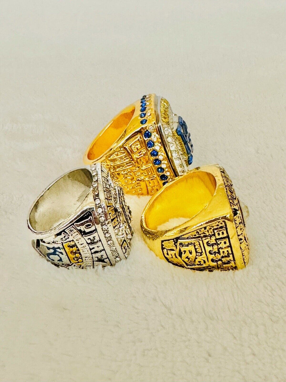 3 PCS Kansas City Royals World Series Ring Set,  SHIP 1985/2014/15 - EB Sports Champion's Cache