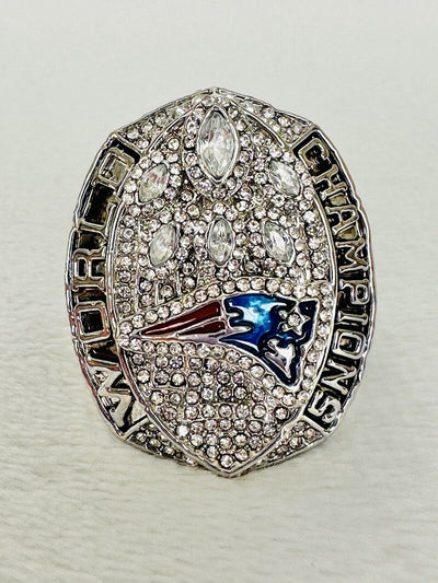 2018 New England Patriots Championship Ring Silver Plated, Brady, US SHIP - EB Sports Champion's Cache