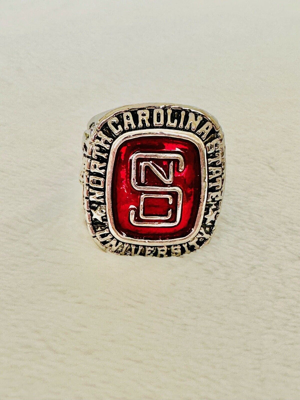 1974 North Carolina State NCAA SP Brass Championship Ring W Box, US Ship - EB Sports Champion's Cache