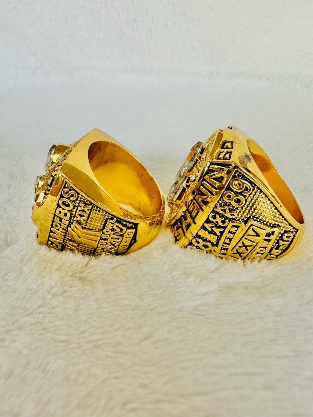 2 PCS San Francisco 49ers Back To Back Championship RING SET, USA SHIP 1988/89 - EB Sports Champion's Cache