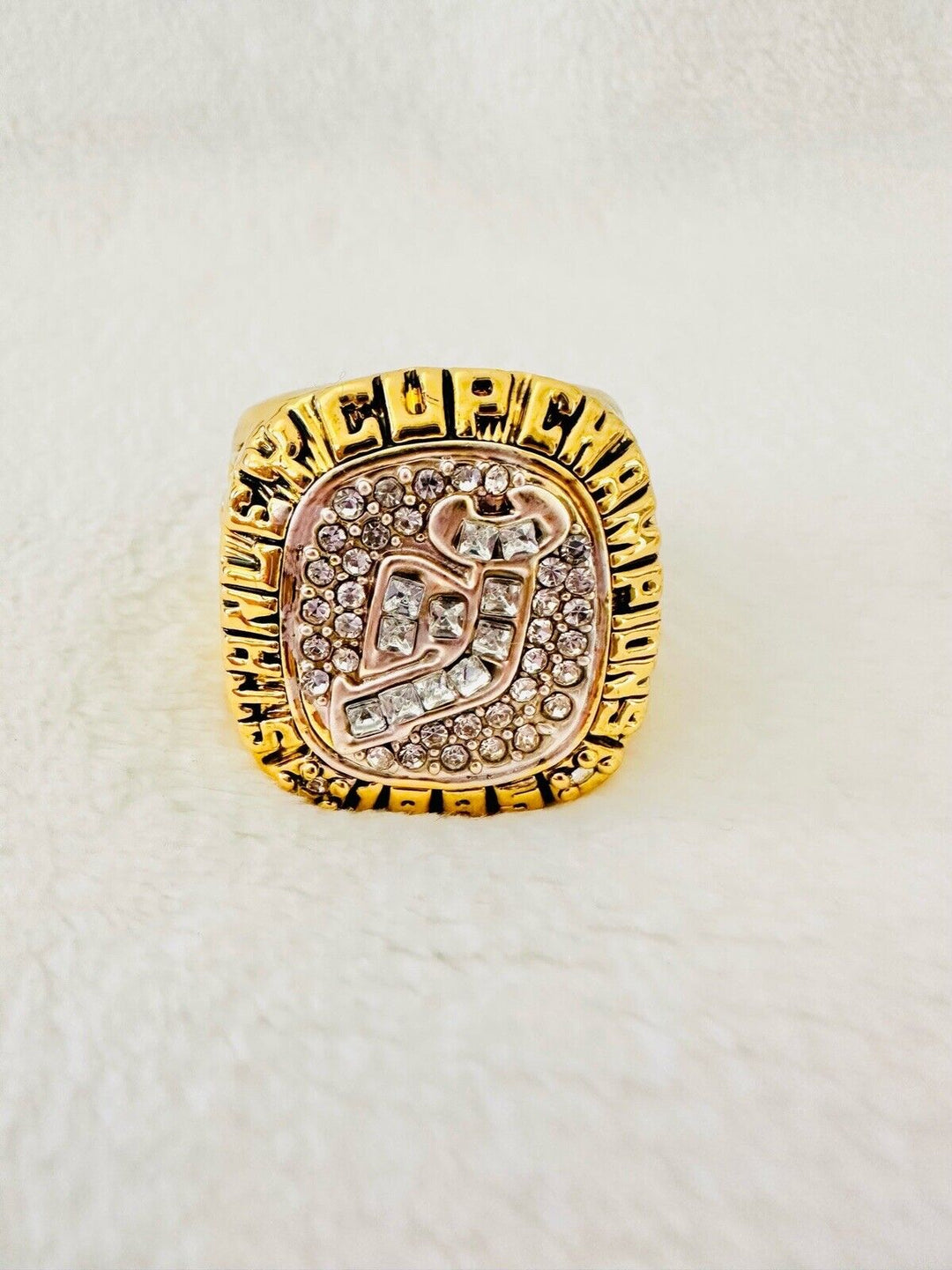 1995 Jersey Devils NHL Stanley Cup 18k Gold Plated Championship Ring,  SHIP - EB Sports Champion's Cache