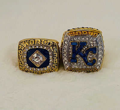 2 PCS Kansas City Royals World Series Ring Set,  SHIP 1985/2015 - EB Sports Champion's Cache