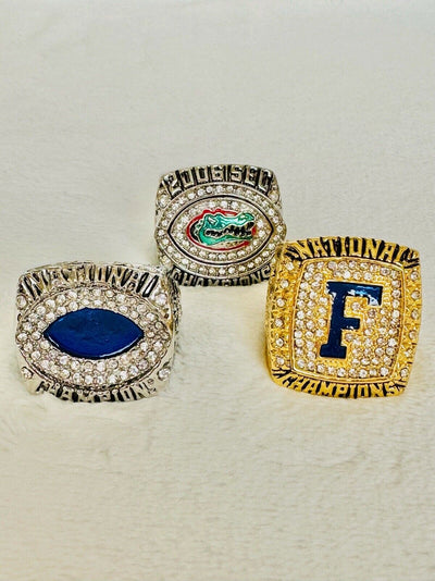 3 PCS Florida Gators Championship Ring, US SHIP, 2006/07/08 - EB Sports Champion's Cache