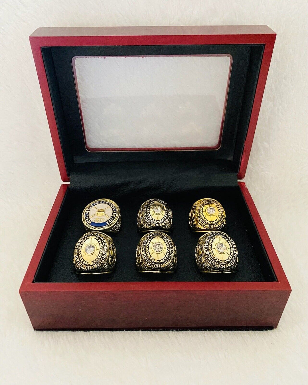 6 NEW YORK Yankees World Series Champions Ring Set W Box, US SHIP First 6!!! - EB Sports Champion's Cache