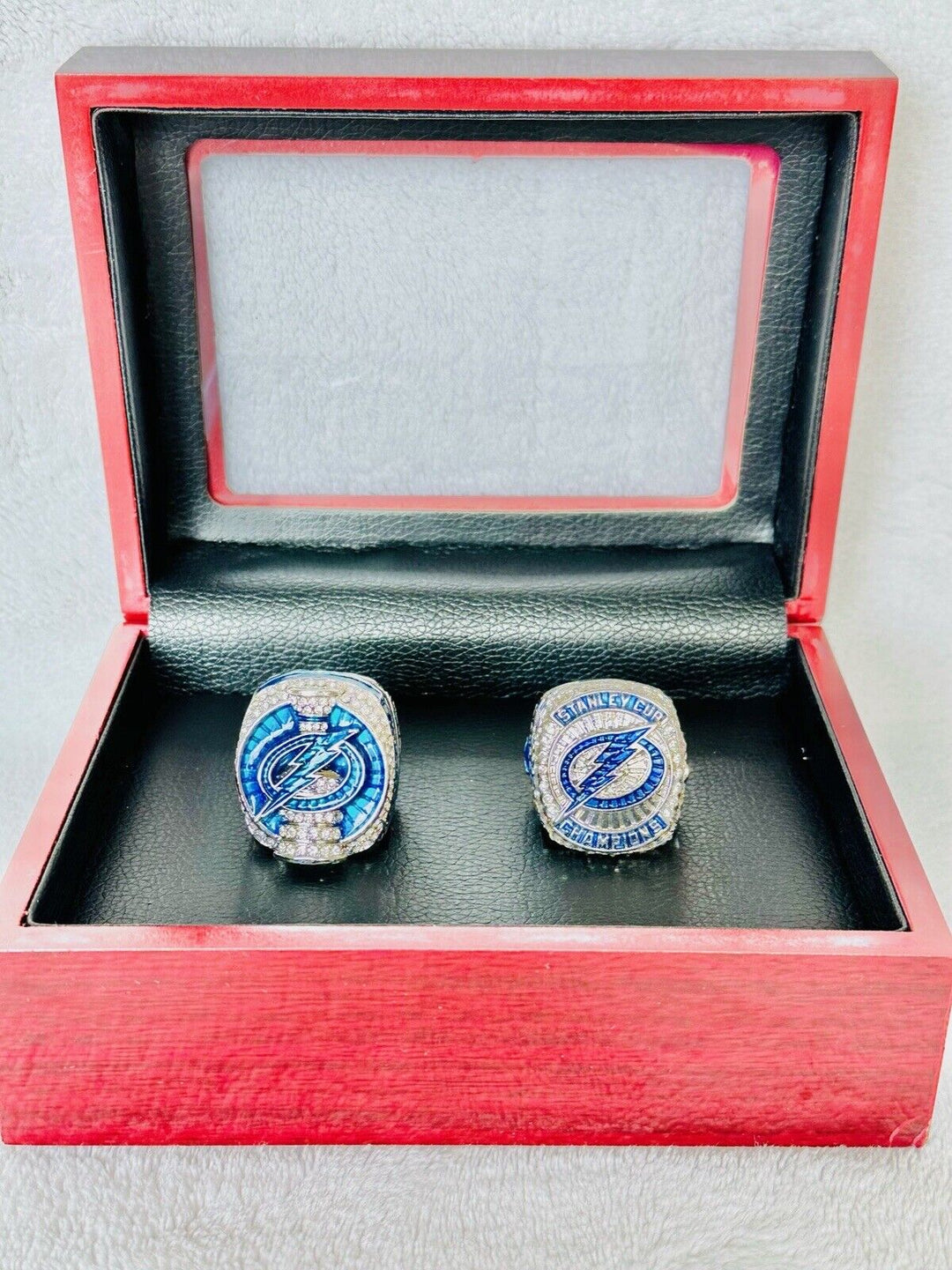 2 PCS Tampa Bay Lightning Championship Ring SET W Box,  SHIP 2020/21 - EB Sports Champion's Cache