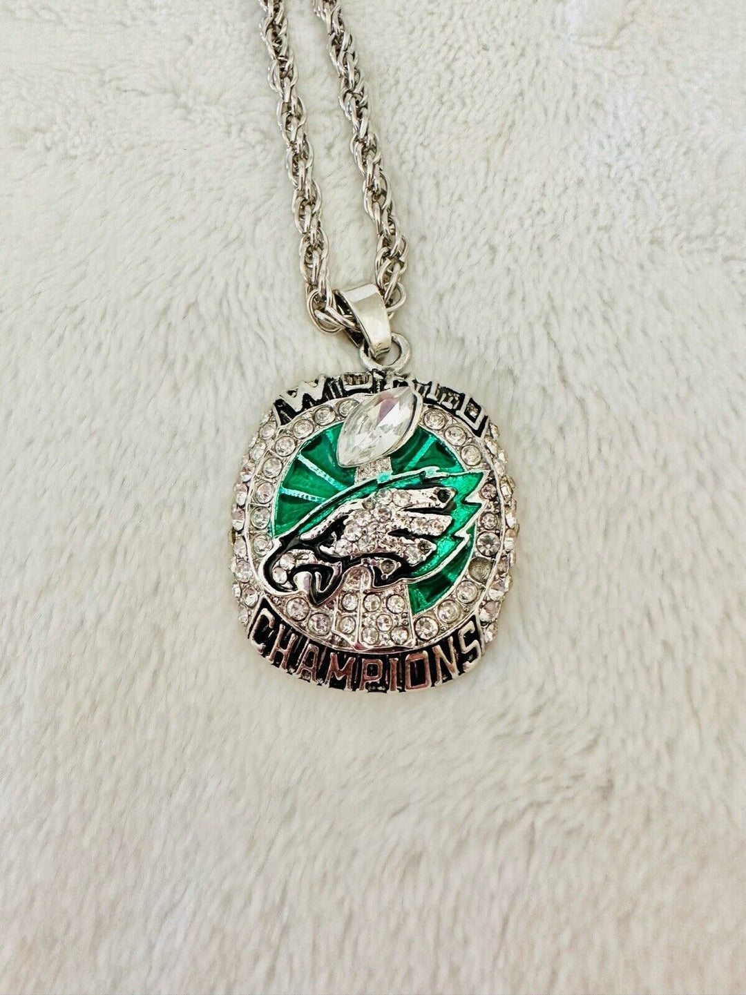 Philadelphia Eagles 2017 SB Championship Pendant Necklace, USA Seller - EB Sports Champion's Cache